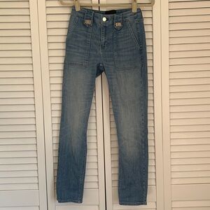 WHBM High Rise Slim Ankle Jeans